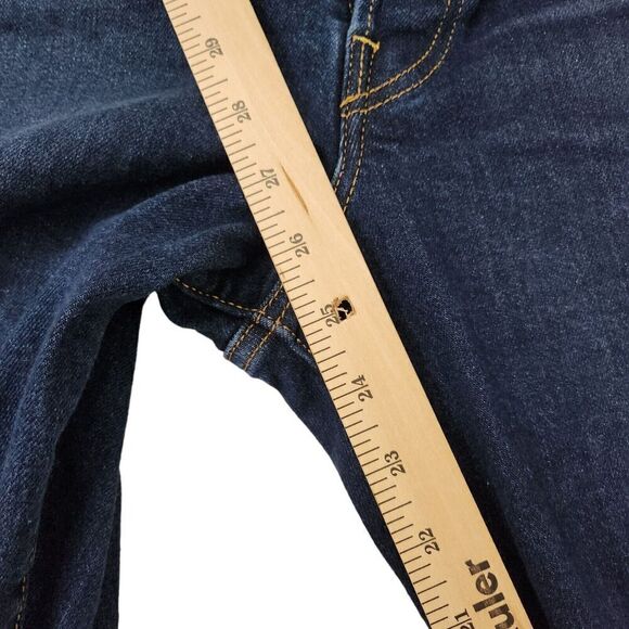 Levis Jeans Womens 31 Blue Ribcage Straight Ankle Button Fly Distress High-Rise - Picture 12 of 12